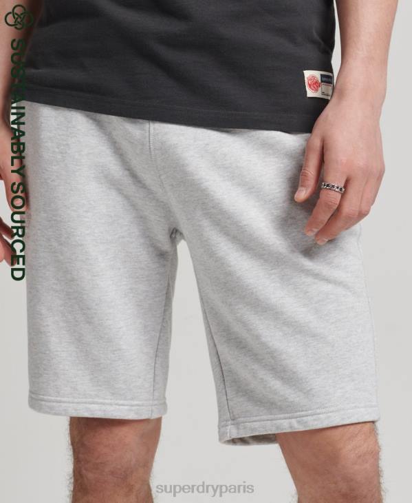 Superdry Hommes short en jersey de coton bio à logo vintage D64Z327 vêtements gris clair