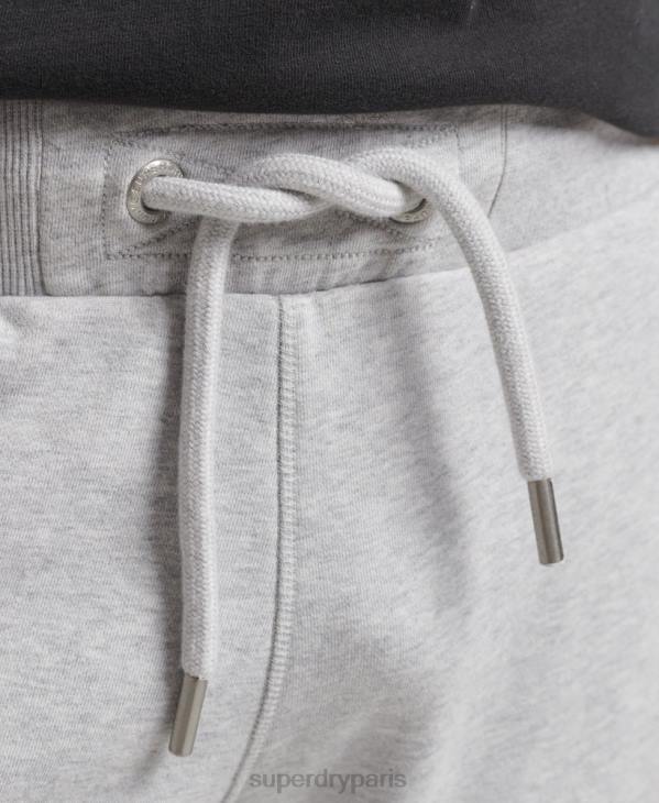Superdry Hommes short en jersey de coton bio à logo vintage D64Z327 vêtements gris clair