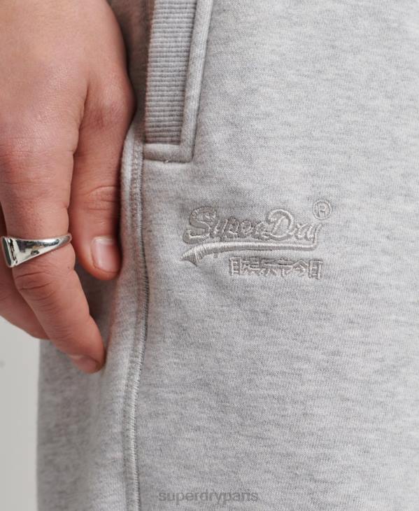 Superdry Hommes short en jersey de coton bio à logo vintage D64Z327 vêtements gris clair