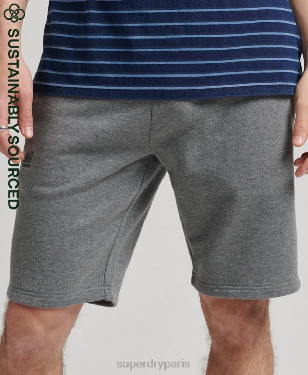 Superdry Hommes short en jersey de coton bio à logo vintage D64Z330 vêtements gris