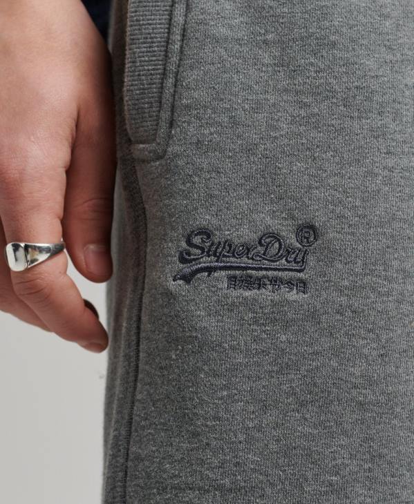 Superdry Hommes short en jersey de coton bio à logo vintage D64Z330 vêtements gris