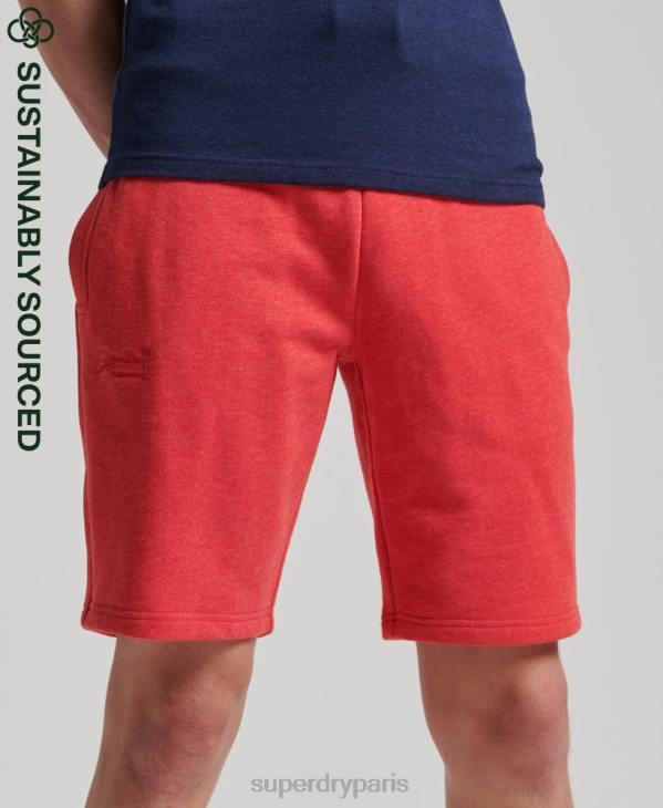 Superdry Hommes short en jersey de coton bio à logo vintage D64Z361 vêtements rouge