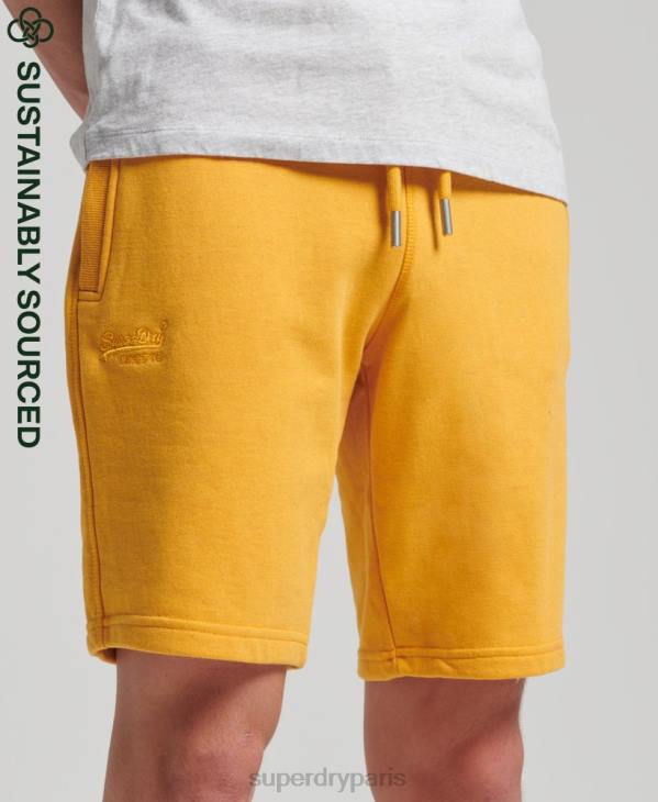 Superdry Hommes short en jersey de coton bio à logo vintage D64Z363 vêtements jaune