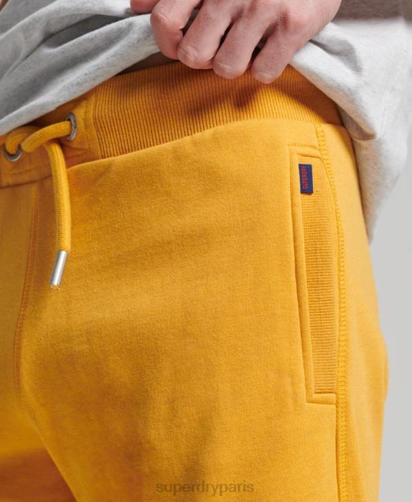 Superdry Hommes short en jersey de coton bio à logo vintage D64Z363 vêtements jaune