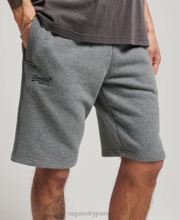 Superdry Hommes short en jersey à logo brodé D64Z261 vêtements gris