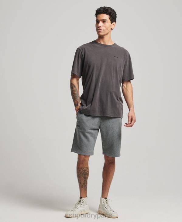 Superdry Hommes short en jersey à logo brodé D64Z261 vêtements gris