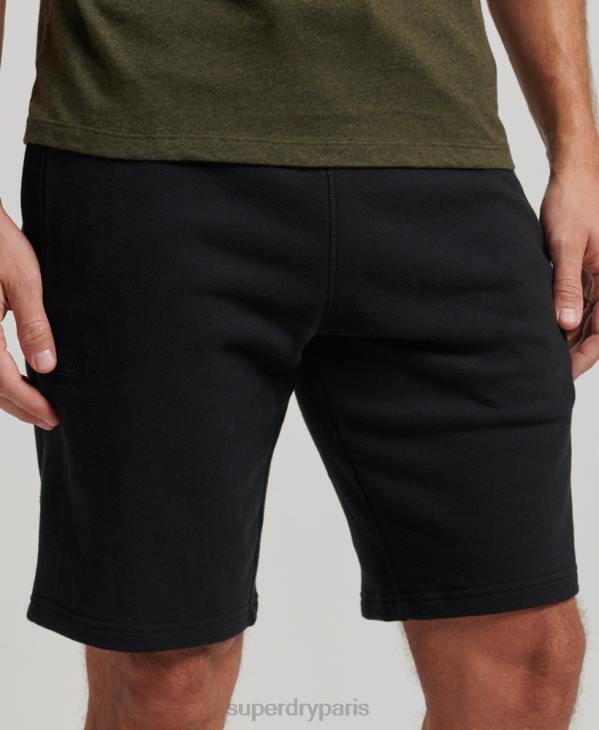 Superdry Hommes short en jersey à logo brodé D64Z276 vêtements noir