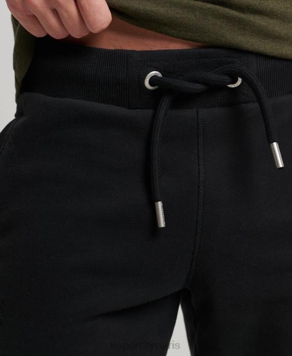 Superdry Hommes short en jersey à logo brodé D64Z276 vêtements noir
