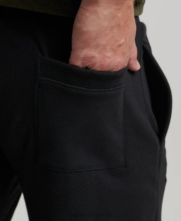 Superdry Hommes short en jersey à logo brodé D64Z276 vêtements noir