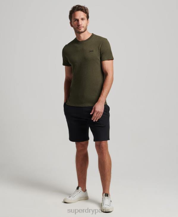 Superdry Hommes short en jersey à logo brodé D64Z276 vêtements noir