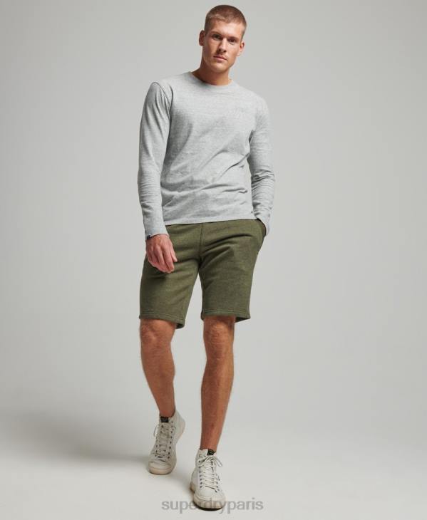 Superdry Hommes short en jersey à logo brodé D64Z289 vêtements kaki