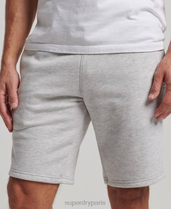 Superdry Hommes short en jersey à logo brodé D64Z294 vêtements gris clair