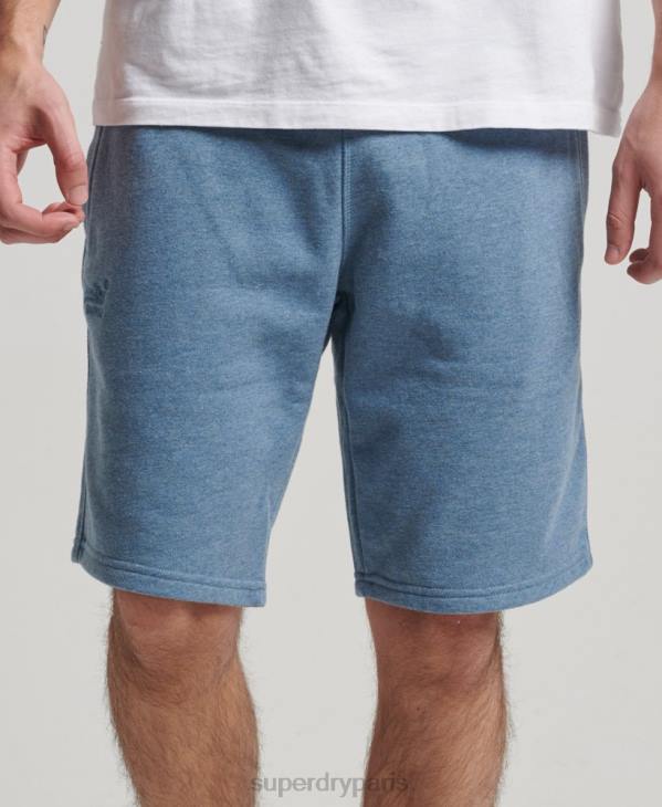 Superdry Hommes short en jersey à logo brodé D64Z320 vêtements bleu clair