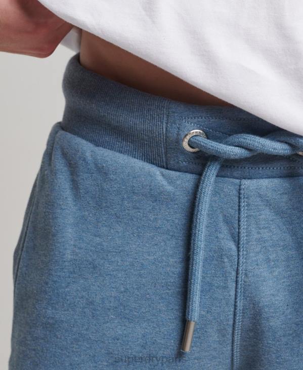 Superdry Hommes short en jersey à logo brodé D64Z320 vêtements bleu clair