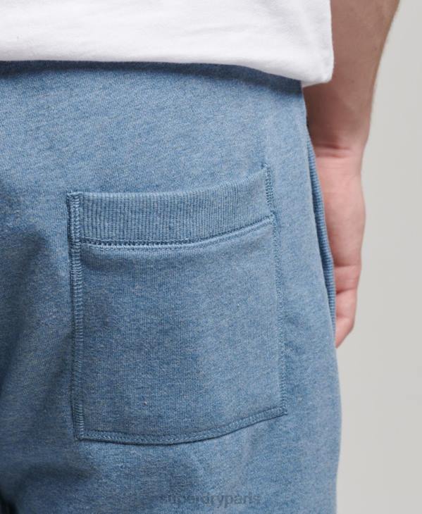 Superdry Hommes short en jersey à logo brodé D64Z320 vêtements bleu clair