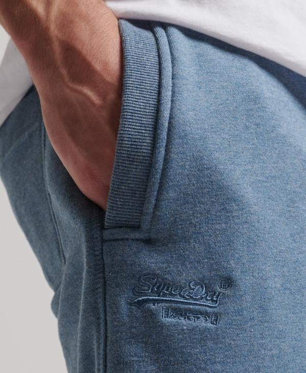 Superdry Hommes short en jersey à logo brodé D64Z320 vêtements bleu clair