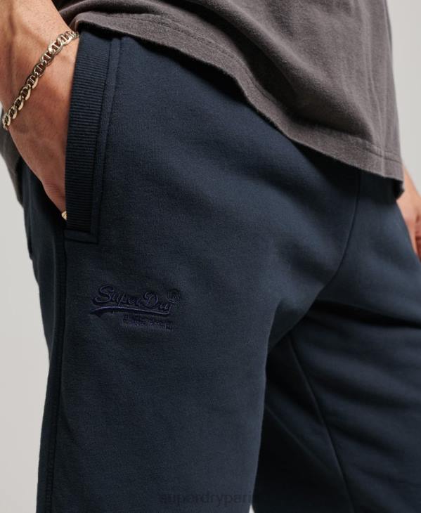 Superdry Hommes short en jersey à logo brodé D64Z324 vêtements marine