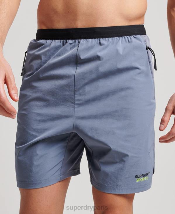 Superdry Hommes short hybride train D64Z1408 vêtements violet