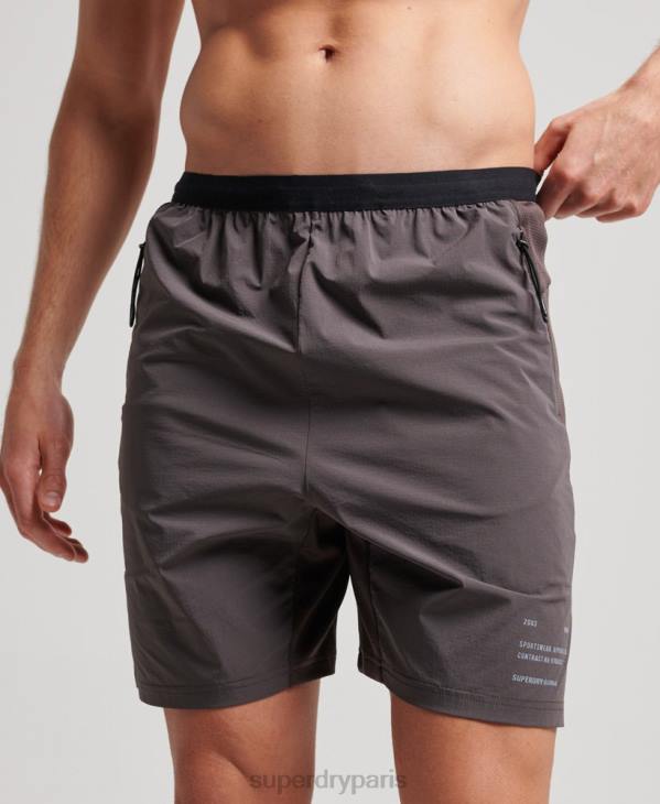 Superdry Hommes short hybride train D64Z1409 vêtements gris