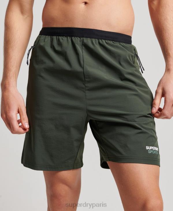 Superdry Hommes short hybride train D64Z1412 vêtements vert