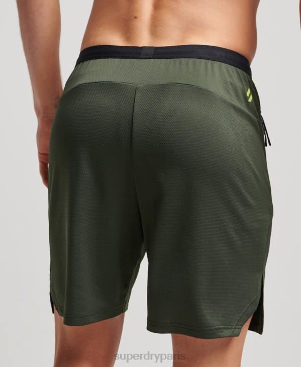 Superdry Hommes short hybride train D64Z1412 vêtements vert