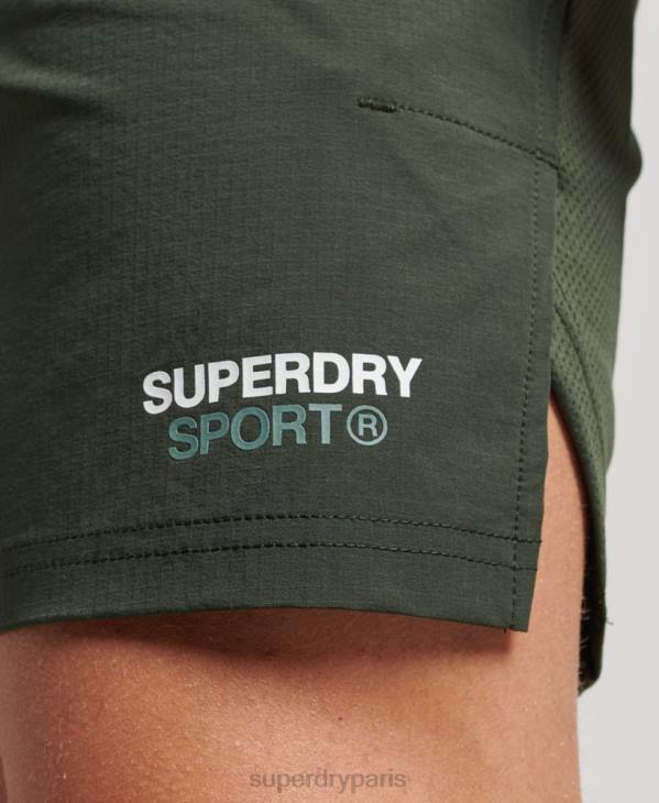 Superdry Hommes short hybride train D64Z1412 vêtements vert
