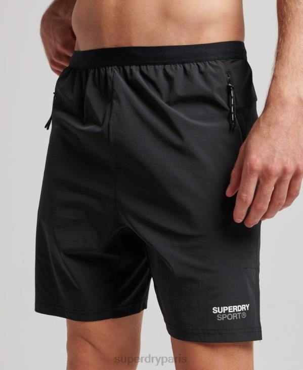 Superdry Hommes short hybride train D64Z292 vêtements noir