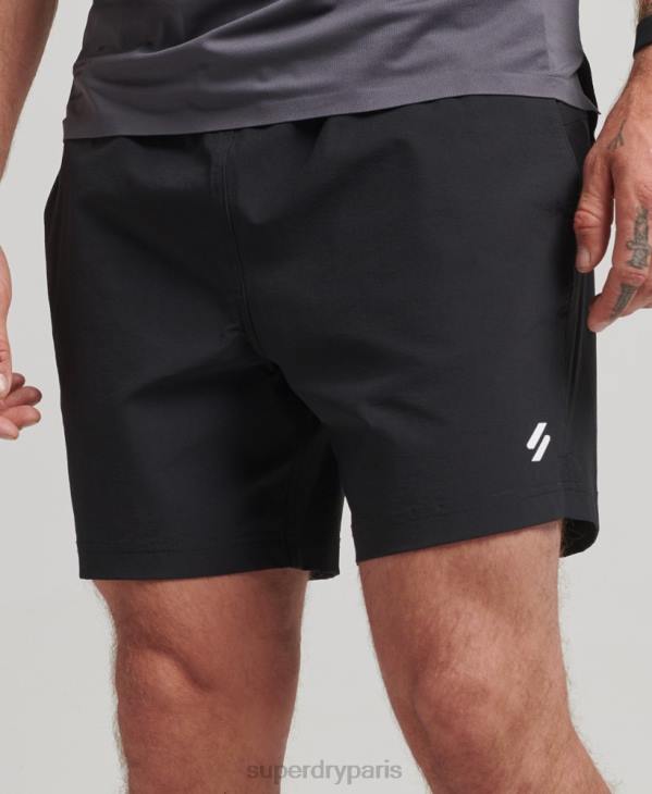 Superdry Hommes short multisport tissé core D64Z285 vêtements noir