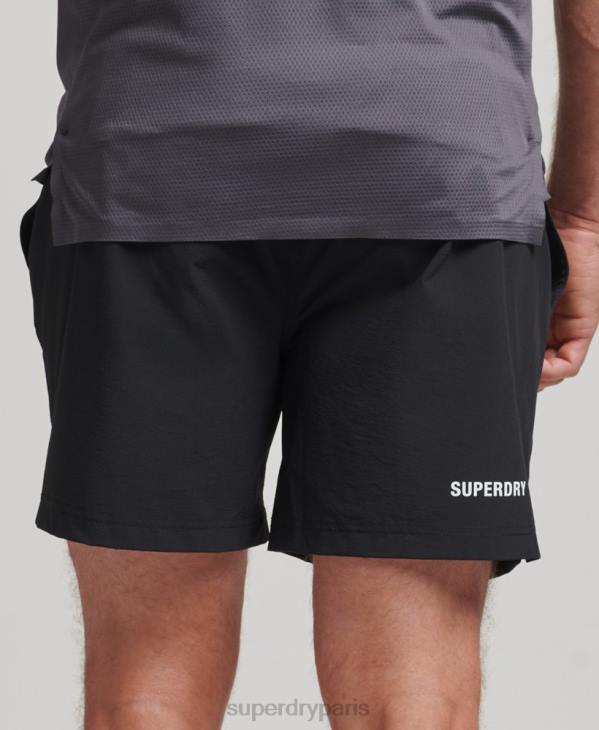 Superdry Hommes short multisport tissé core D64Z285 vêtements noir