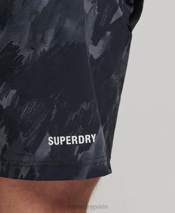 Superdry Hommes short multisport tissé core D64Z333 vêtements gris foncé
