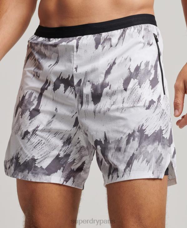 Superdry Hommes short superposé run premium D64Z5384 vêtements gris