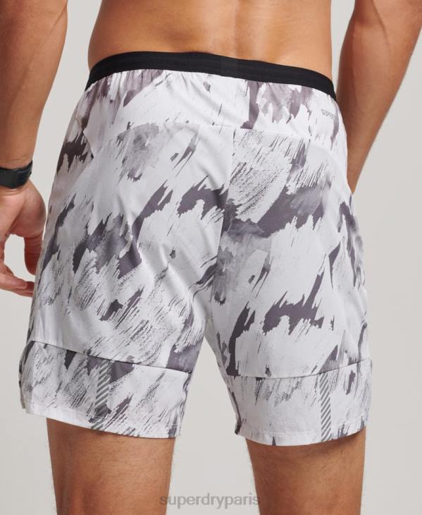 Superdry Hommes short superposé run premium D64Z5384 vêtements gris