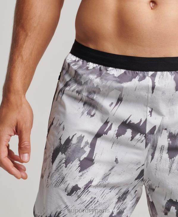 Superdry Hommes short superposé run premium D64Z5384 vêtements gris