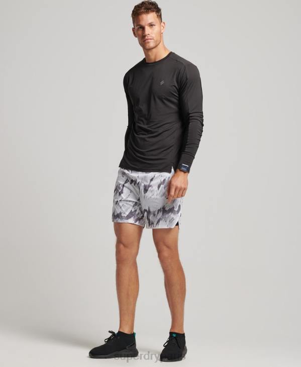 Superdry Hommes short superposé run premium D64Z5384 vêtements gris