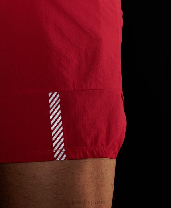 Superdry Hommes short superposé run premium D64Z5406 vêtements rouge