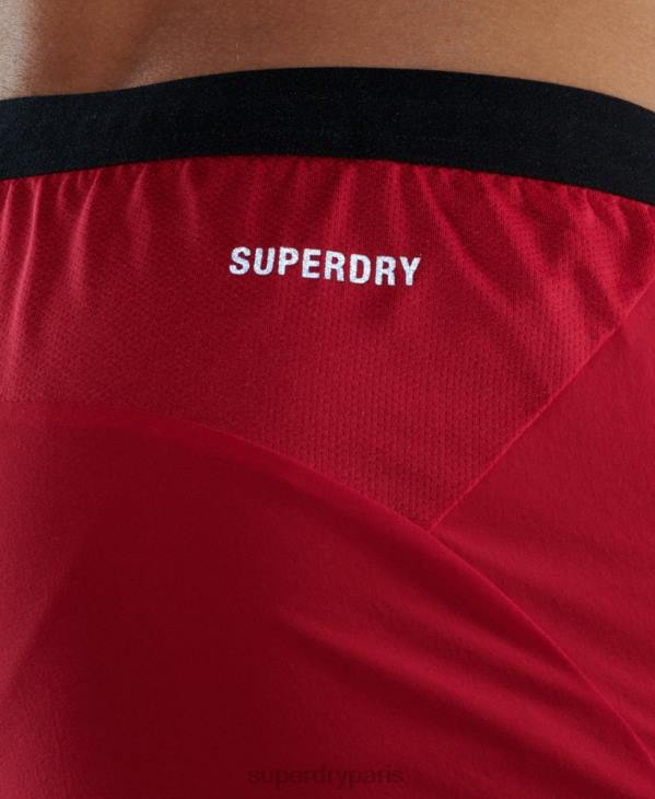 Superdry Hommes short superposé run premium D64Z5406 vêtements rouge