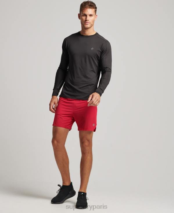 Superdry Hommes short superposé run premium D64Z5406 vêtements rouge