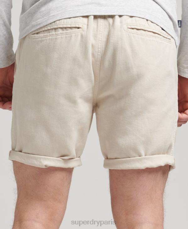 Superdry Hommes short surteint vintage D64Z264 vêtements crème