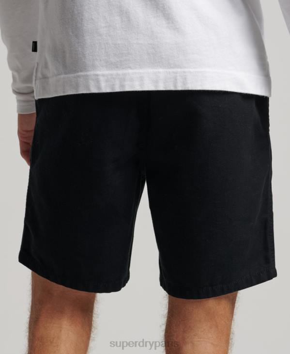 Superdry Hommes short surteint vintage D64Z322 vêtements noir