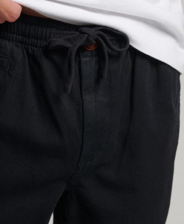 Superdry Hommes short surteint vintage D64Z322 vêtements noir