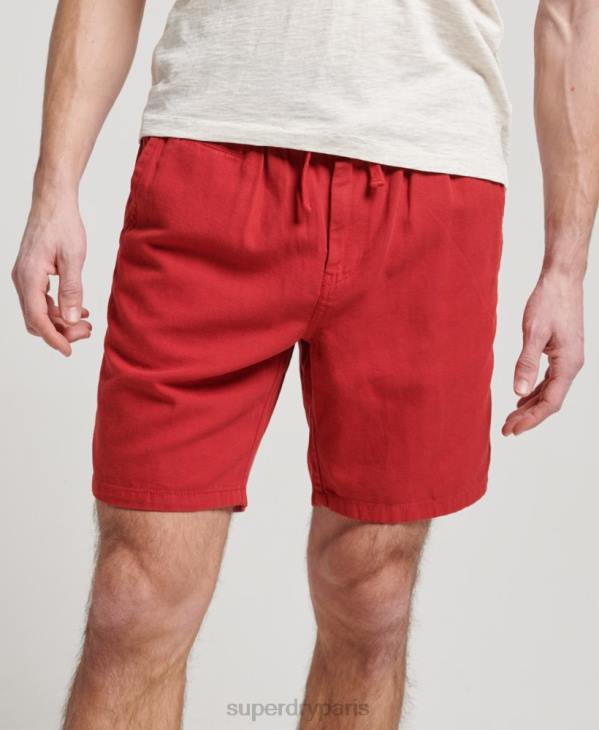 Superdry Hommes short surteint vintage D64Z55 vêtements rouge