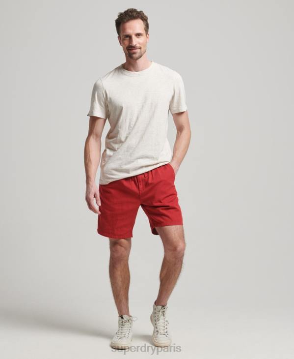 Superdry Hommes short surteint vintage D64Z55 vêtements rouge