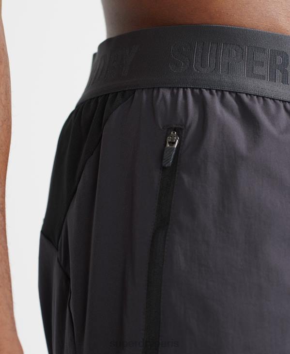 Superdry Hommes train short superposé premium D64Z356 vêtements gris foncé