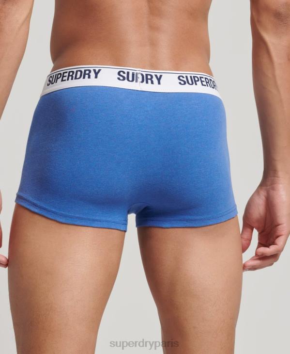 Superdry Hommes Lot de 2 boxers en coton bio multi D64Z1734 vêtements bleu