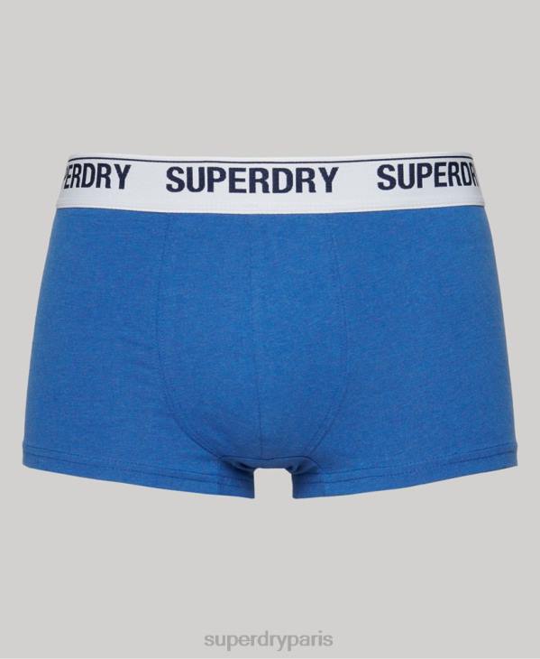 Superdry Hommes Lot de 2 boxers en coton bio multi D64Z1734 vêtements bleu