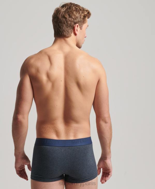 Superdry Hommes Lot de 2 boxers en coton bio multi D64Z1771 vêtements bleu