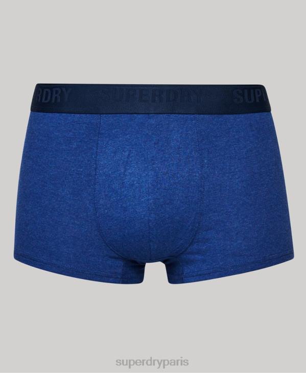 Superdry Hommes Lot de 2 boxers en coton bio multi D64Z1771 vêtements bleu