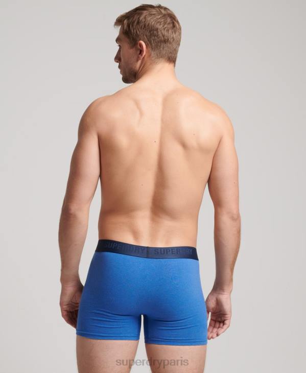 Superdry Hommes boxer coton bio multi triple pack D64Z1598 vêtements bleu