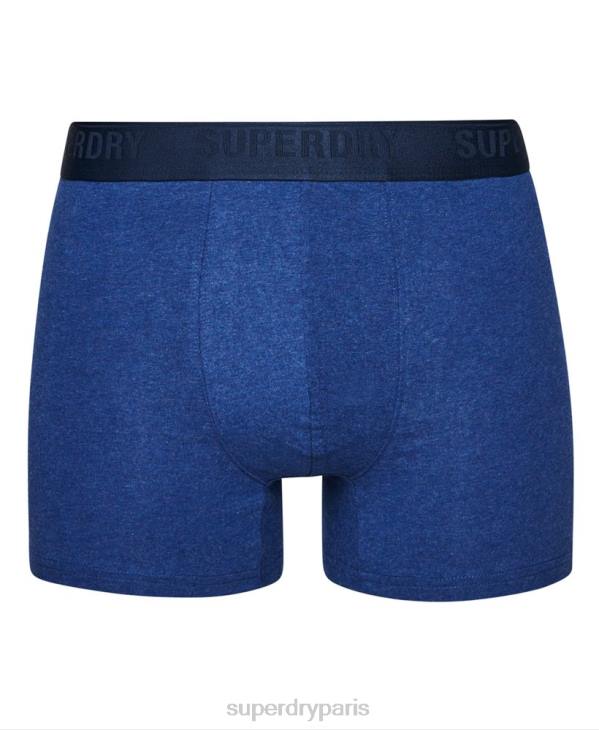 Superdry Hommes boxer coton bio multi triple pack D64Z1598 vêtements bleu