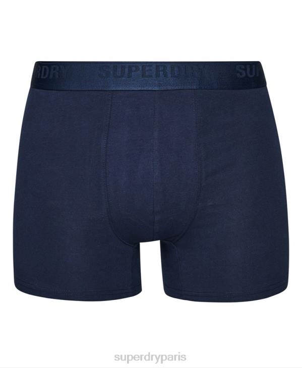Superdry Hommes boxer coton bio multi triple pack D64Z1598 vêtements bleu